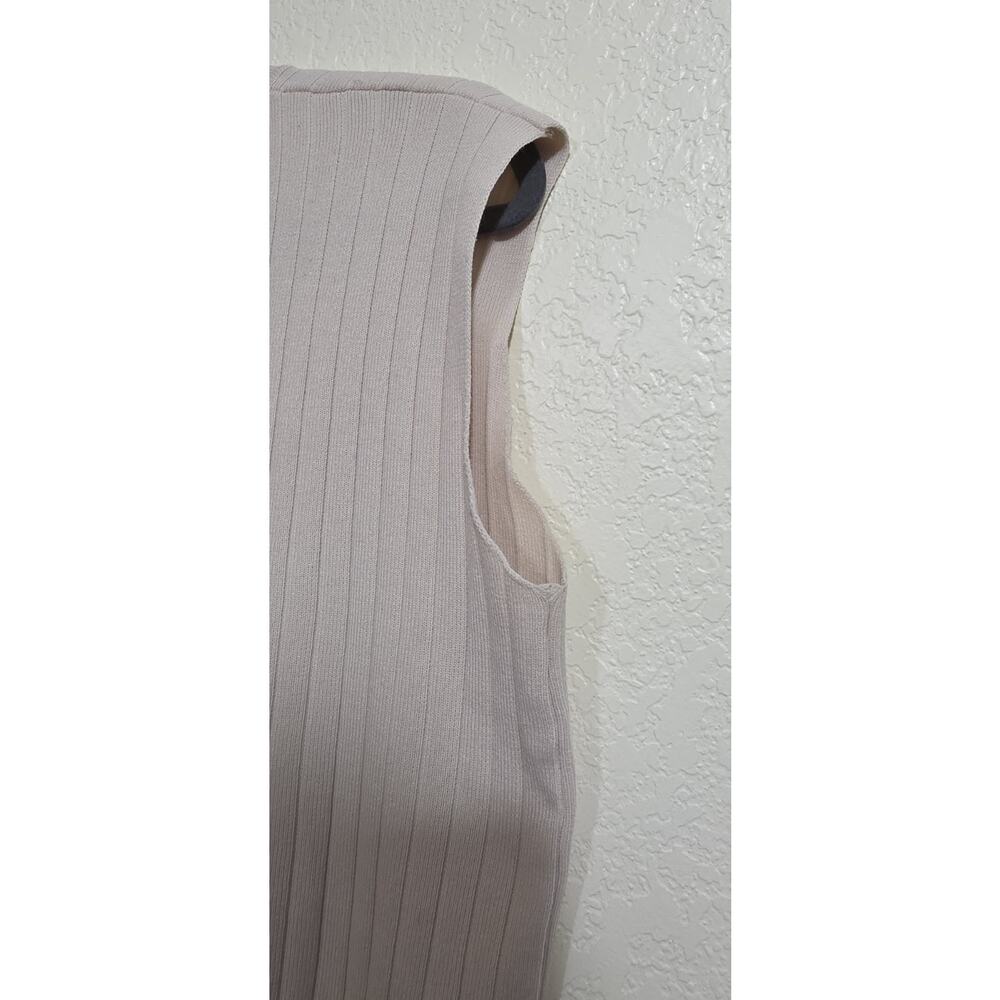 Cream Crop Sweater Tank Top Fashion Brand Women's Size Large - Picture 3 of 6